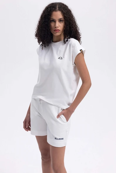 Ellesse Kadın Bisiklet Yaka Beyaz Tişört EF450 - 4