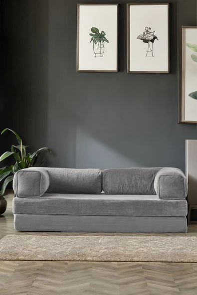 Modalife Legoom Açılır Kanepe Yatak Olabilen Rahatlama , Aktivite Koltuğu, Gri - 4