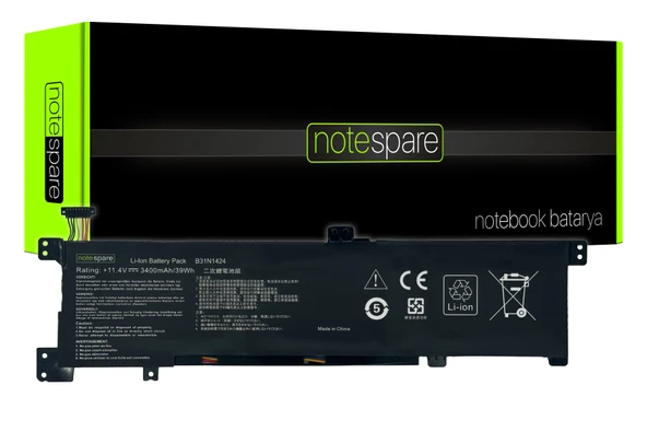 Asus ile Uyumlu K401UB-FR064D, K401UQ-FA177D Notebook Batarya Pil 39 WH VERSİYON
