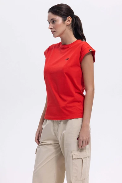 Ellesse Kadın Bisiklet Yaka Kırmızı Tişört EF450 - 4