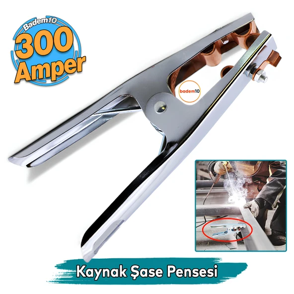 300 Amper Elektrod Kaynak Bakır Destekli Kaynakçı Pense Kaynak Şase Pensesi 1 Adet Tek