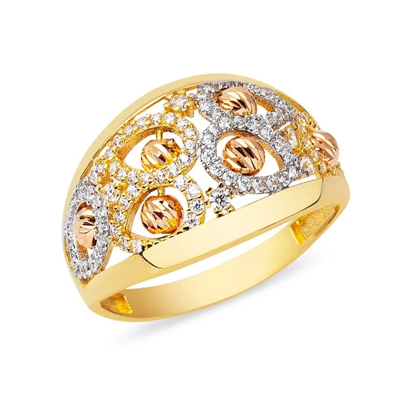 Damla Motif Dorika Yüzük YZK456 ürün görseli