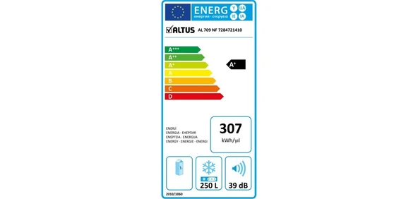 Altus AL 709 NF 7 Çekmeceli Dikey No Frost Derin Dondurucu - 4