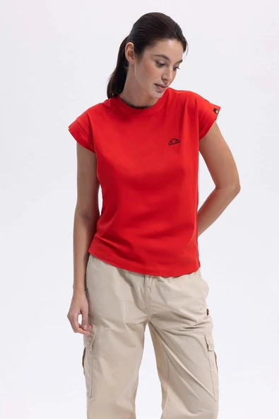 Ellesse Kadın Bisiklet Yaka Kırmızı Tişört EF450