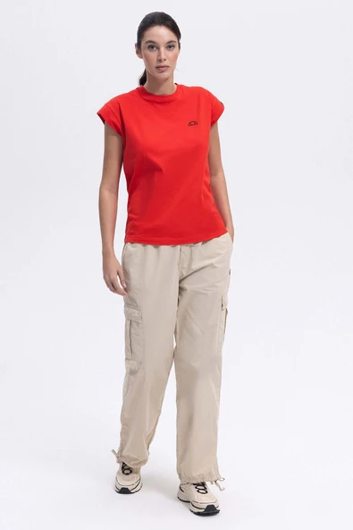 Ellesse Kadın Bisiklet Yaka Kırmızı Tişört EF450 - 3