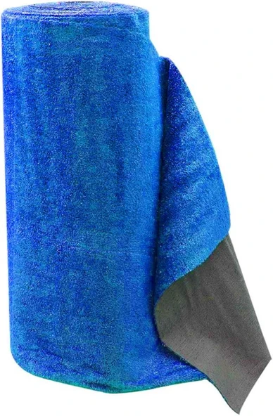 Kesme Suni Yapay Mavi Çim Halı 7 mm Balkon Teras Bahçe Dekoratif Kaymaz - 8