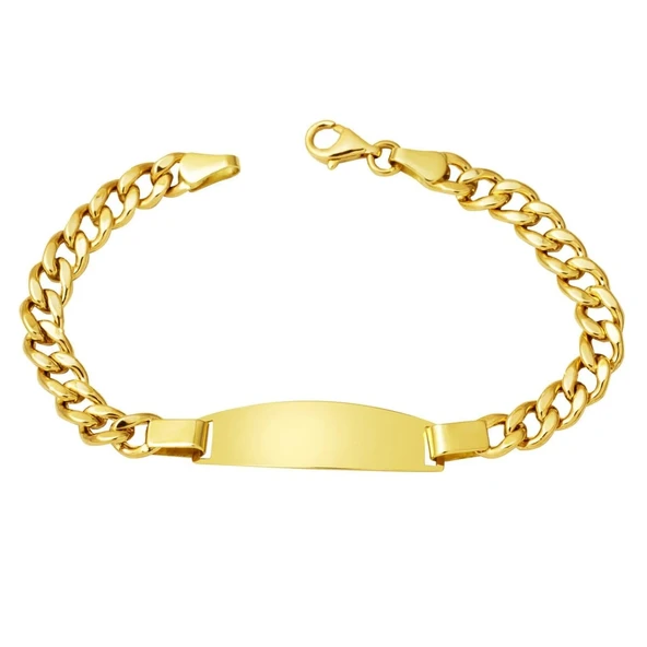 Halka Zincir 14 Ayar Altın Çocuk Künyesi KUN01