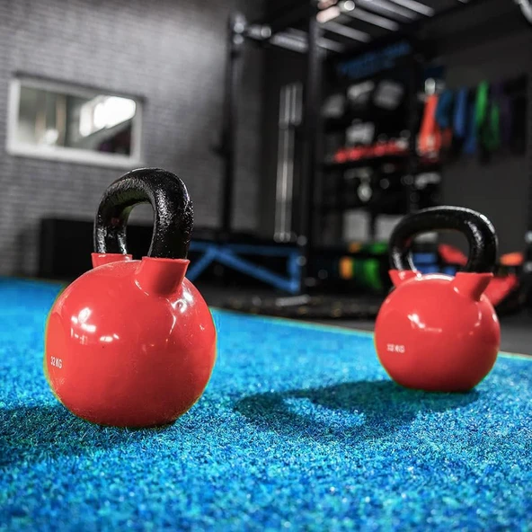 Kesme Suni Yapay Mavi Çim Halı 7 mm Balkon Teras Bahçe Dekoratif Kaymaz - 4