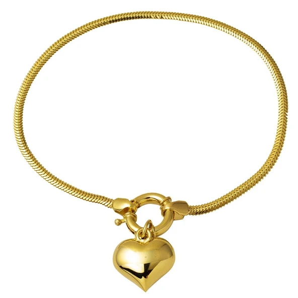 Kalp Sallantılı Balık Sırtı Zincir Bileklik BIL11 ürün görseli