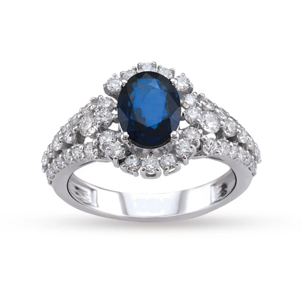 2.16 Ct Pırlanta Safir Yüzük RTY121