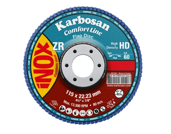Karbosan Comfortline Flap Disk ZR ZXR11 HD 125 mm 40 Kum Düz-KARBOSAN 982450