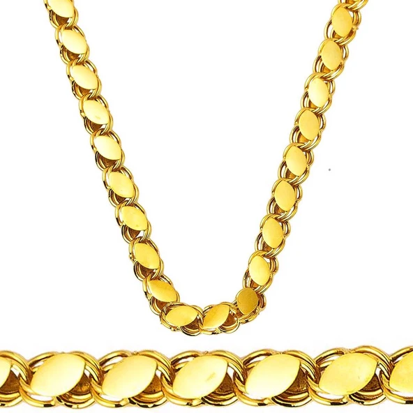 Pullu 14 Ayar 50 cm Halep Zincir Kolye ZKU221