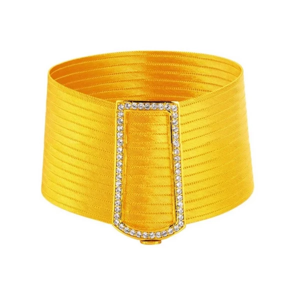 Harem Altın 13 Sıra Taşlı Tokalı Trabzon Hasır Bileklik BIL32 ürün görseli 1