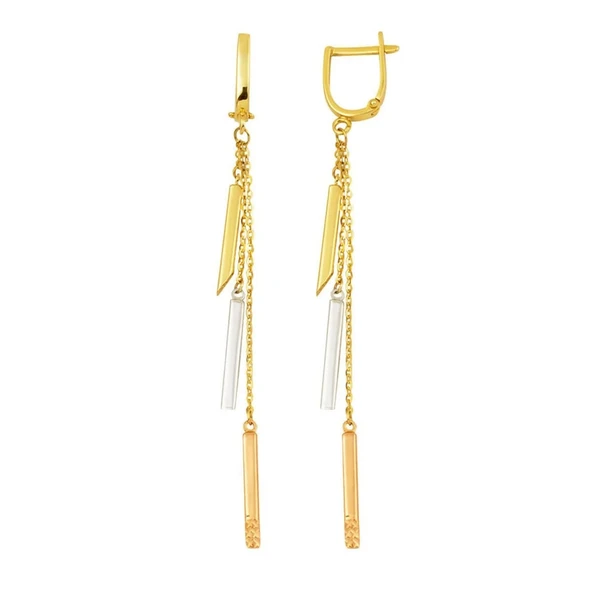 3 Renk Tasarım Sallantı Küpe KP061