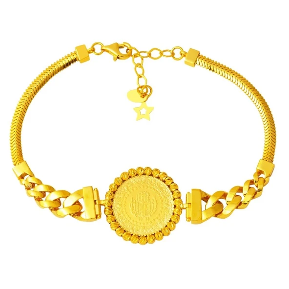 Çift Zincirli Dorikalı Çeyrek Bileklik BIL68