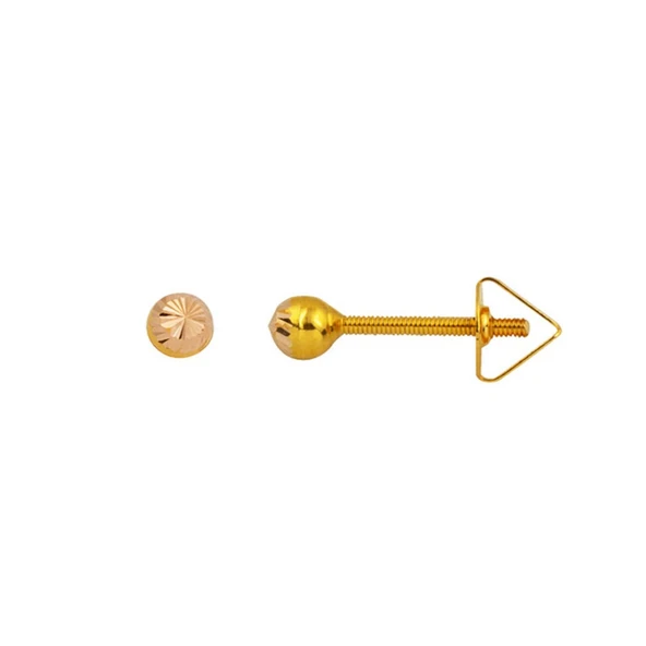 3 mm Vidalı Top Küpe KP097