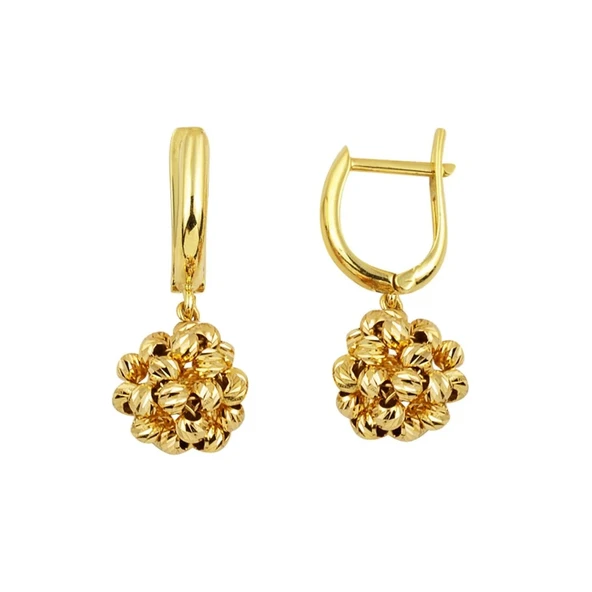 14 Ayar Sallantılı Dorika Küpe KP075 ürün görseli