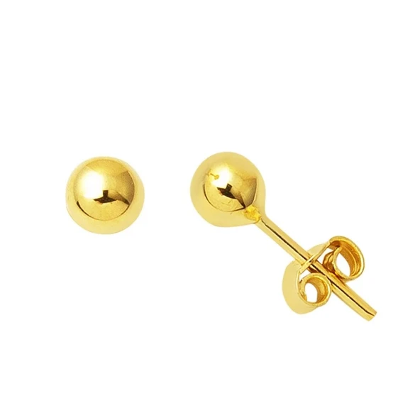 5 mm Vidalı 14 Ayar Altın Küpe KP105