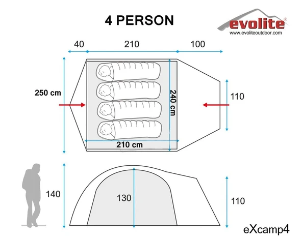 Evolite Excamp 4 Pro Çadır - 4 Mevsim - 3