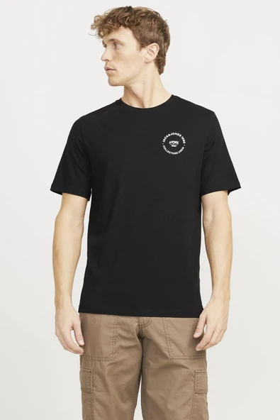 JACK JONES Erkek SİYAH Kısa Kollu Tişört 12269280