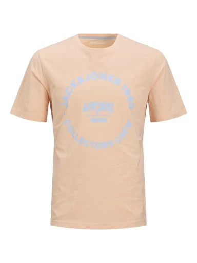 JACK JONES Erkek Pembe Kısa Kollu Tişört 12269280