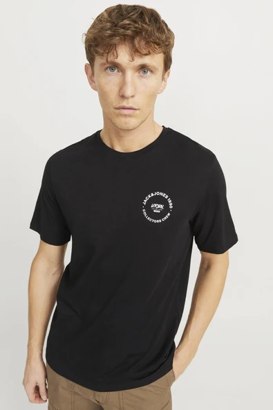 JACK JONES Erkek SİYAH Kısa Kollu Tişört 12269280 - 6