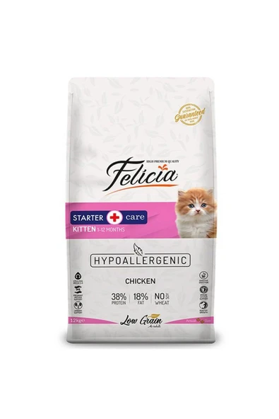Felicia Tavuklu-hamsili Hypoallergenic Az Tahıllı Yavru Kedi Maması 12 Kg(STT.12/2025) - Petshopunda