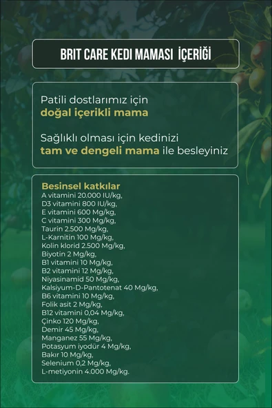 Brit Care Hipoalerjenik Sterilized Urinary Tahılsız Tavuklu Kısırlaştırılmış Kedi Maması 2 Kg - 2