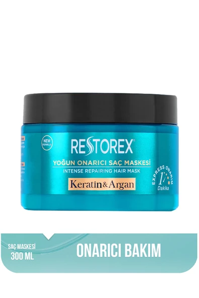 Restorex Keratin & Argan Onarıcı Saç Bakım Maskesi 300 Ml - Yıpranmış Ve Hasar Görmüş Saçlar Botoks Etkili