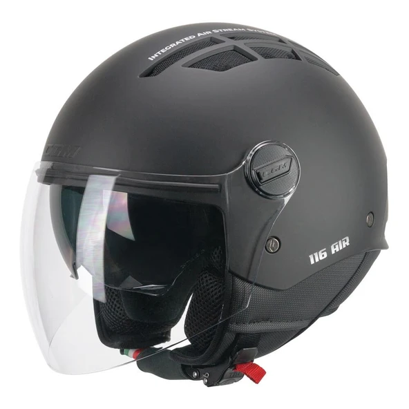 CGM 116A AIR Açık Kask SİYAH Uzun Vizör+Güneş Vizörlü -M - 4