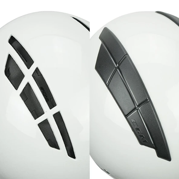 CGM 116A AIR Açık Kask BEYAZ Uzun Vizör+Güneş Vizörlü -XL - Resim 5