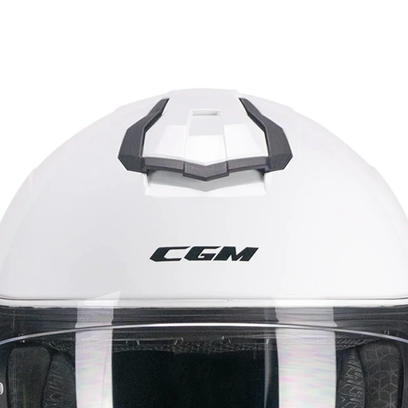 CGM 330A RIOT Sport Kapalı Kask Spoyler Beyaz -S - Resim 4