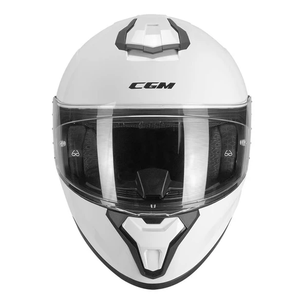 CGM 330A RIOT Sport Kapalı Kask Spoyler Beyaz -M - Resim 2