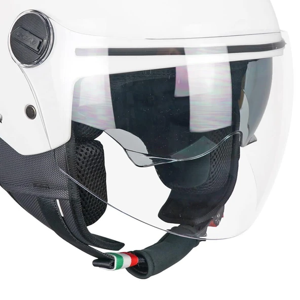 CGM 116A AIR Açık Kask BEYAZ Uzun Vizör+Güneş Vizörlü -XL - Resim 3