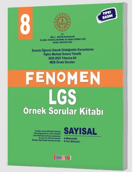 Fenomen Okul 2025 8. Sınıf Lgs Meb Sayısal Örnek Sorular
