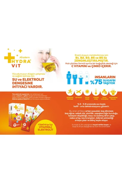 Miraderm Hydra Vit Elektrolit 8 Adet Şase Form Limon Aromalı - 3