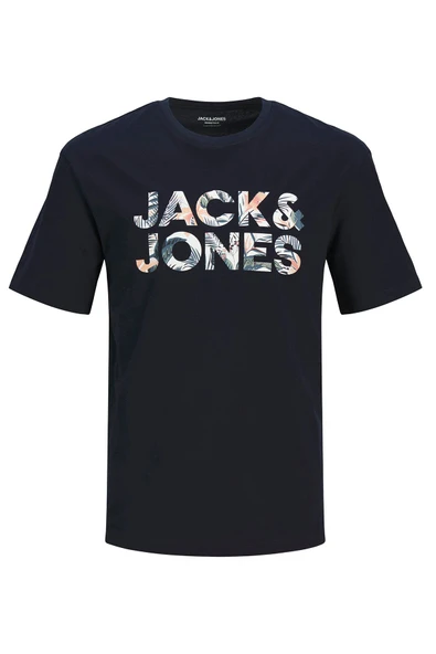 JACK JONES Erkek Lacivert Pamuklu Tişört 12268127