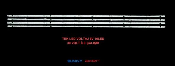 SN50LEDJ203/0216, AX50LEDJ203/0216, SN50LEDJ405/216, WN50LEDJ405/0216, AX50LEDJ405/216, JS-D-JP50DM-102ED (00804), R72-50D04-029, 988141T.30066 4P, TV LED BAR ürün görseli