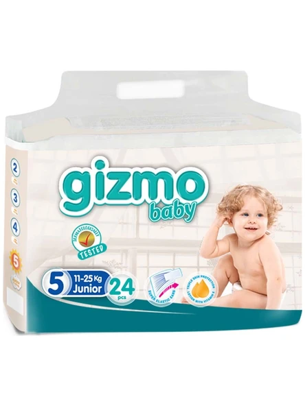 Gizmo Bebek Bezi Paketi 11 - 25 kg 5 Numara 24'lü