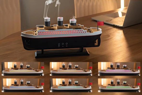 Titanic Yolcu Gemisi Modeli Aromaterapi Difüzör Hava Nemlendirici Buhar Makinesi - 2