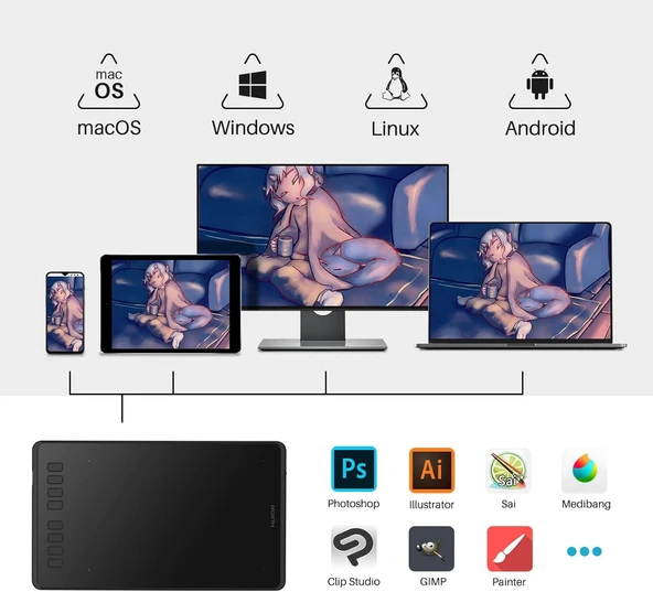 Huion Inspiroy H950P Grafik Tablet - 2