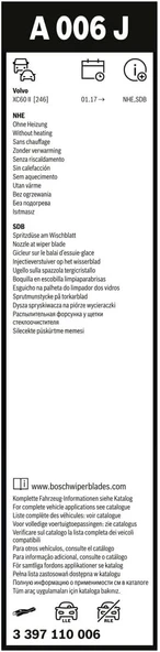 Bosch Volvo XC60 II (Mar. 2017-2024) Bosch Aerotwin Ön Silecek Takımı - 4