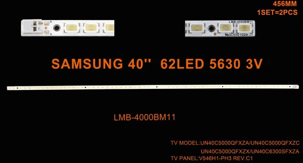 SAMSUNG UE40C5000, UE40C5100, T400FAEFDB, T400FAE1-DB, BN07-00856A, TV LED BAR ürün görseli