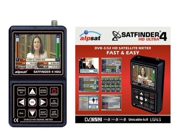 Alpsat Satfinder 4 Hd Ultra Görüntülü Full Hd Uydu Bulucu
