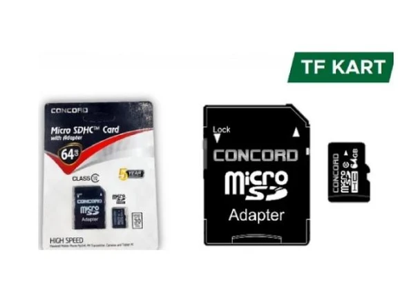 Concord Micro Sdhc Card With Adaptor 64 Gb, Hafıza Kartı ürün görseli