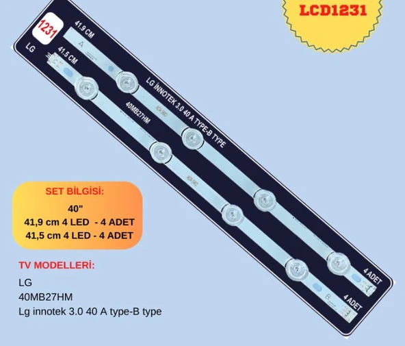 LG 40MB27HM, Lg innotek 3.0 40 a type-b type LED BAR ürün görseli
