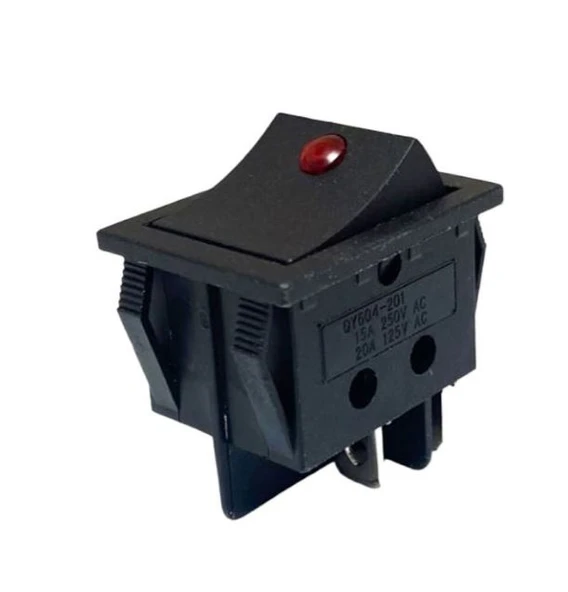 220 VOLT GENİŞ NOKTA IŞIKLI ANAHTAR ON-OFF (IC-104D)