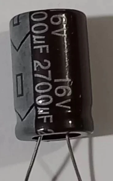 2700uf 16v, 2700mf 16v Kondansatör 10x20 ürün görseli