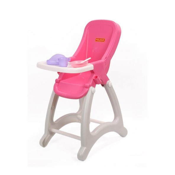 Polesie Oyuncak Bebek Mama Sandalyesi "Bebi" - POL-48004-PEMBE