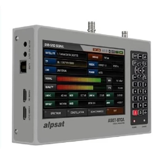 Alpsat AS07STCA-4K Dvb S-S2/T-T2/C/J.83B /Isdb-T Combo Uydu Sinyal Bulucu Metre, Satfinder 7